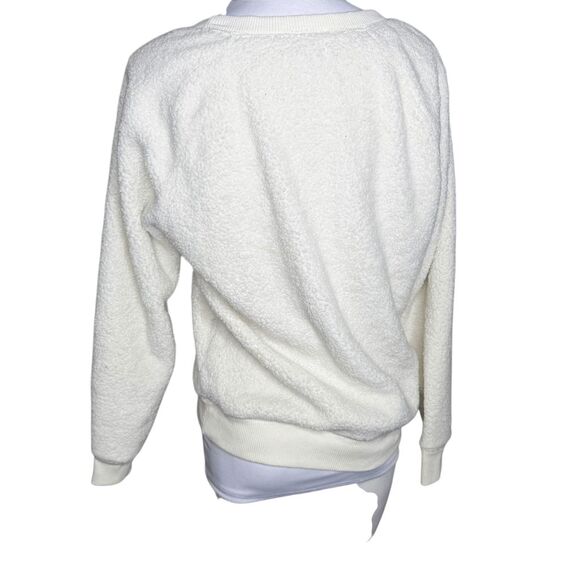 Aerie snow white faux sherpa sweater medium - Picture 7 of 11